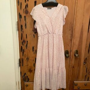 Bequemer Landen Woman’s Summer Floral Dress V Neck short Sleeve size medium